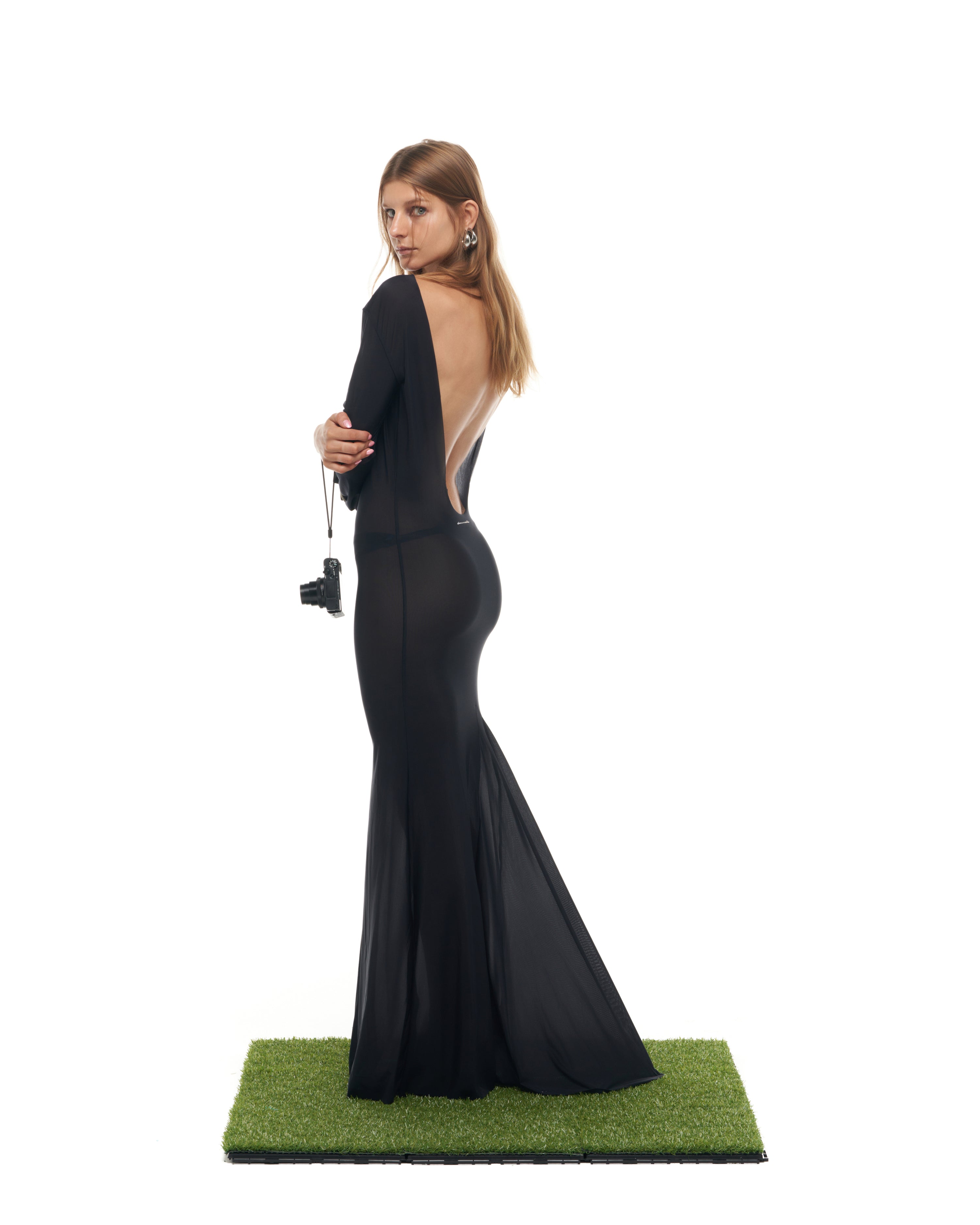 Ciclone Long Dress Black