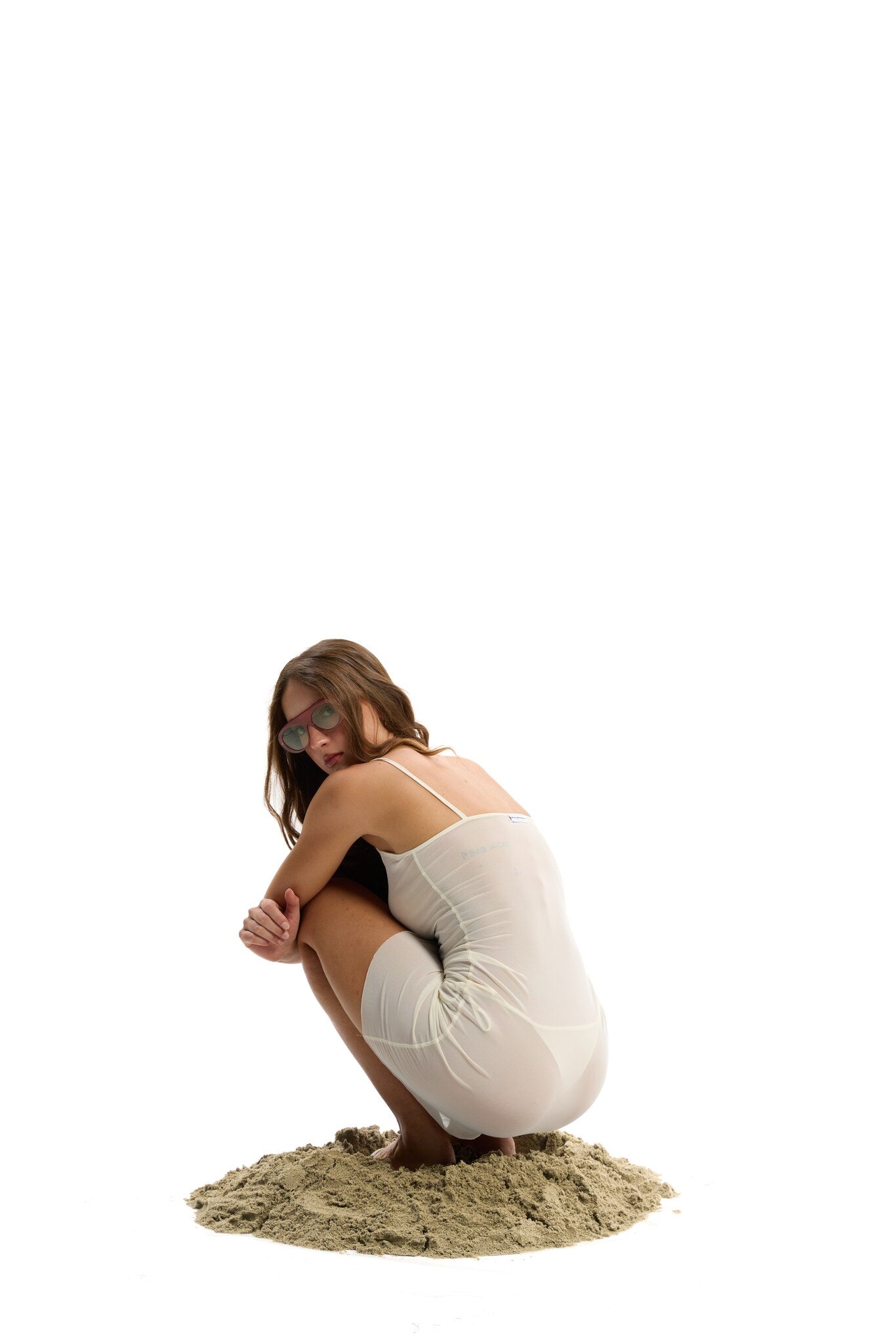 TANK TOP WHITE SEMI TRANSPARENT