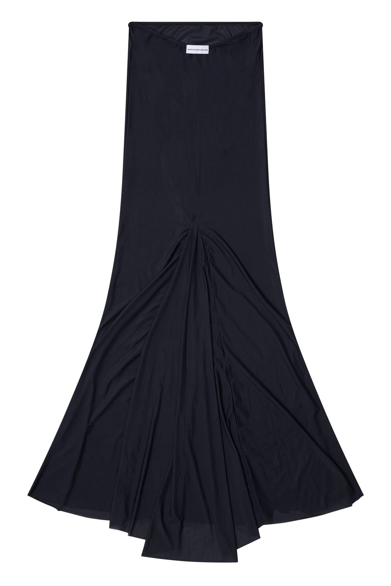 V BACK SKIRT BLACK SEMI TRANSPARENT