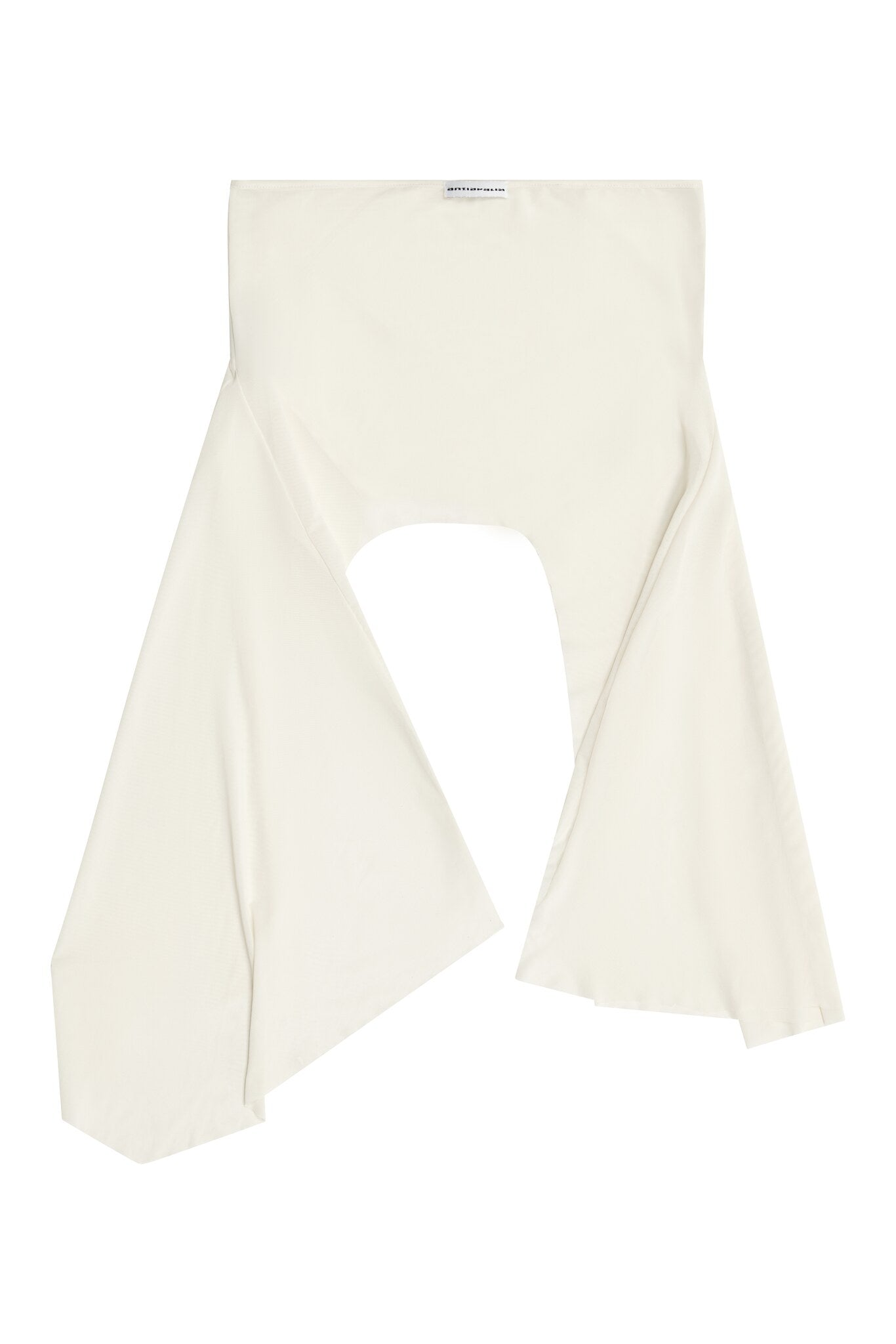 V BACK MINI SKIRT WHITE SEMI TRANSPARENT