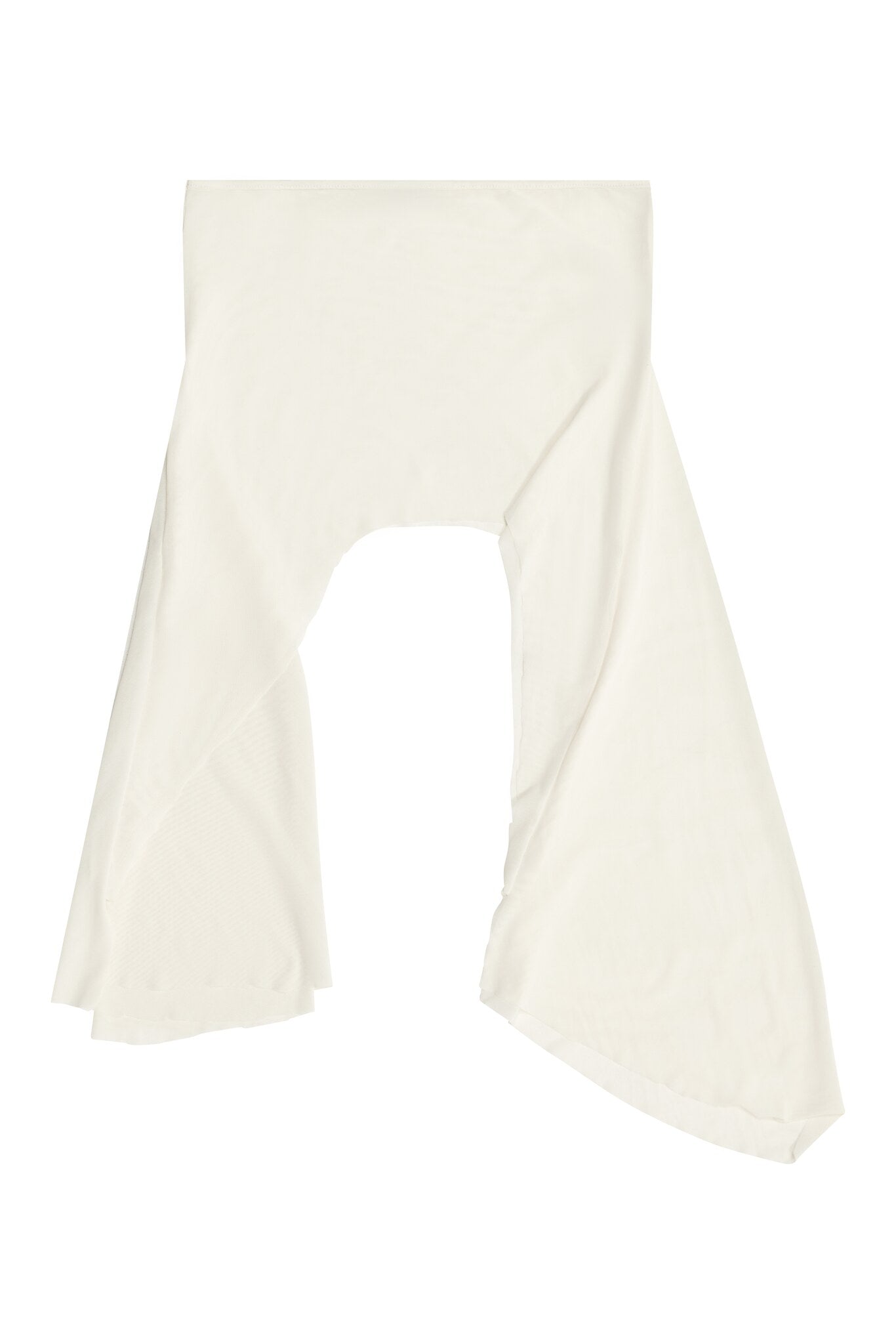 V BACK MINI SKIRT WHITE SEMI TRANSPARENT