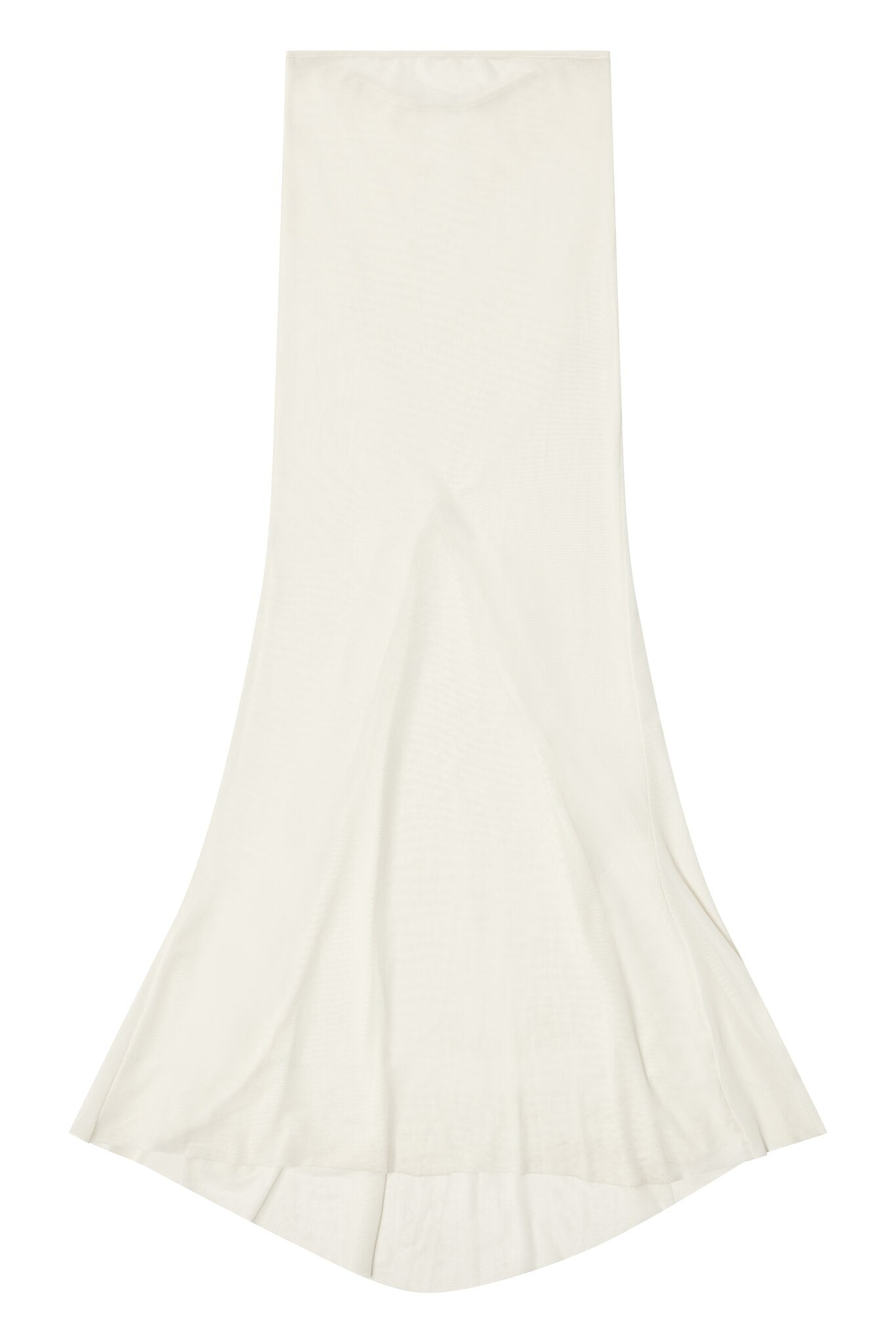 V BACK SKIRT WHITE SEMI TRANSPARENT
