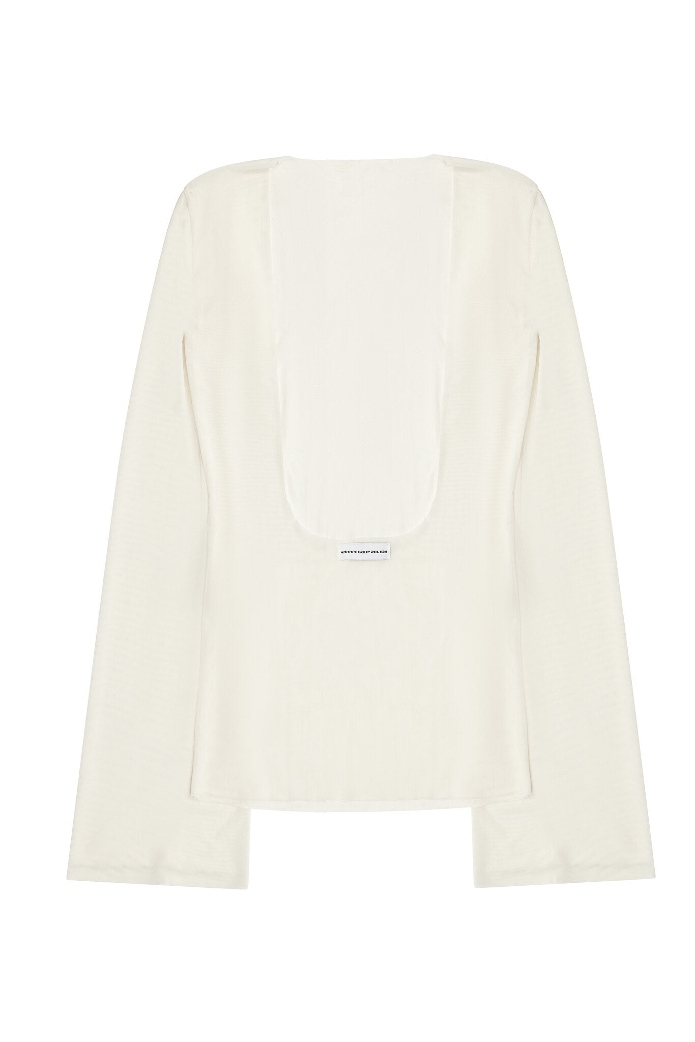 TOP V BACK WHITE SEMI TRANSPARENT